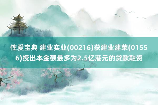 性爱宝典 建业实业(00216)获建业建荣(01556)授出本金额最多为2.5亿港元的贷款融资
