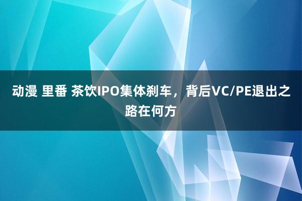 动漫 里番 茶饮IPO集体刹车，背后VC/PE退出之路在何方