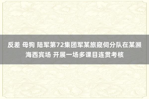 反差 母狗 陆军第72集团军某旅窥伺分队在某濒海西宾场 开展一场多课目连贯考核