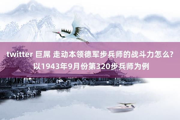 twitter 巨屌 走动本领德军步兵师的战斗力怎么? 以1943年9月份第320步兵师为例