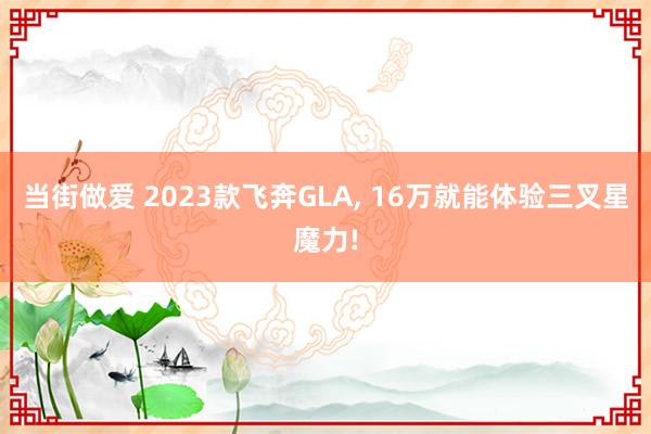 当街做爱 2023款飞奔GLA， 16万就能体验三叉星魔力!